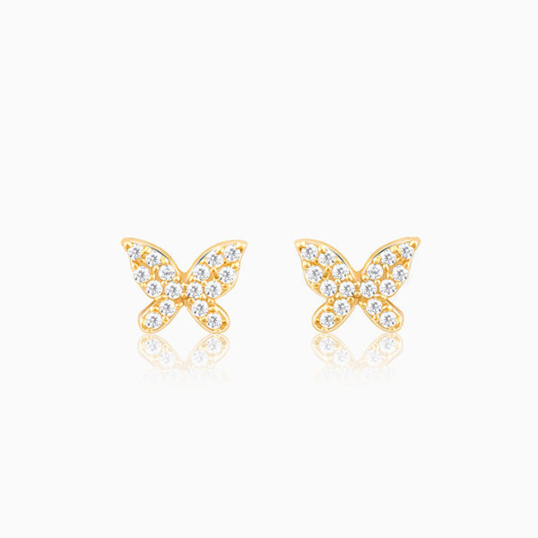 Golden Butterfly Tiny Studded Earrings